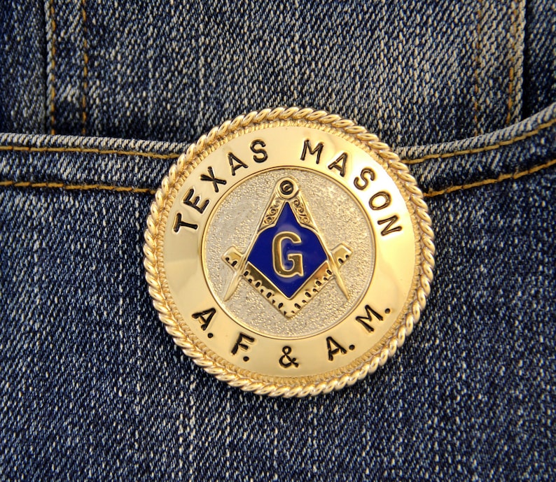 Past Master Blue Lodge Keychain - Handcrafted Colorado Mason Square & Compass with Quadrant - Bricks Masons