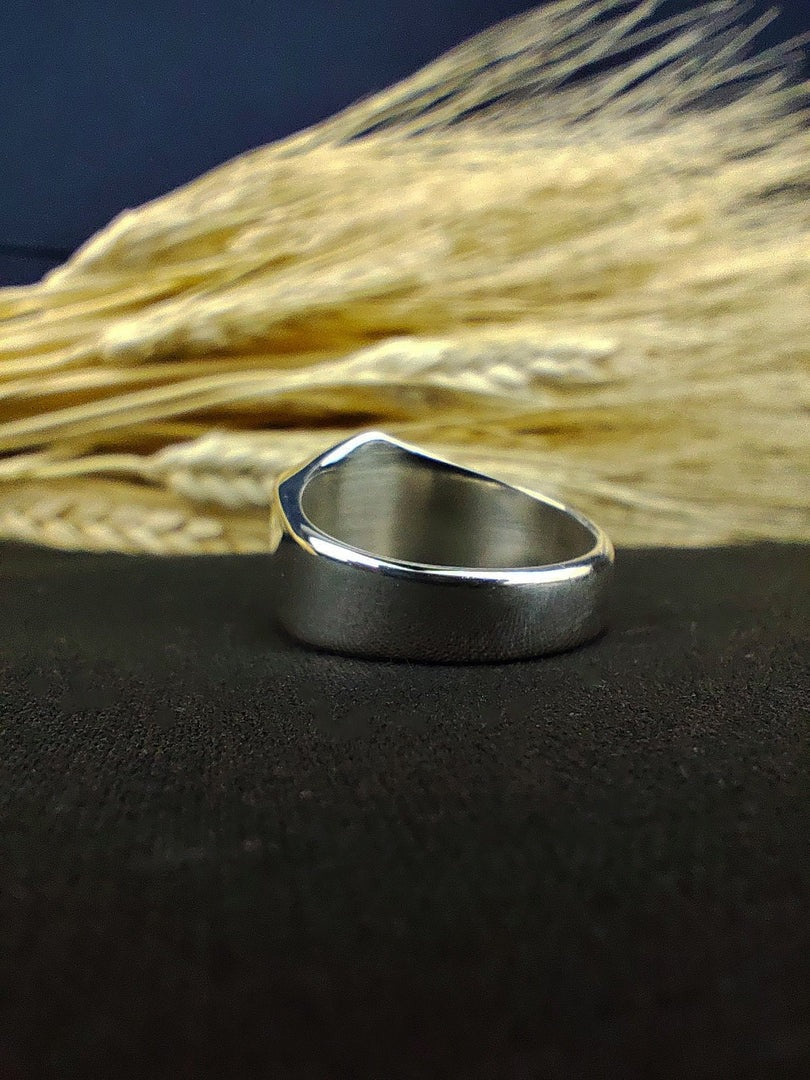 Master Mason Blue Lodge Ring - Octagon Handcrafted Square & Compass G Personalized - Bricks Masons