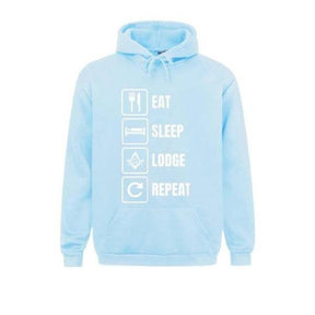 Master Mason Blue Lodge Hoodie - Eat Sleep Lodge Repeat Various Colors