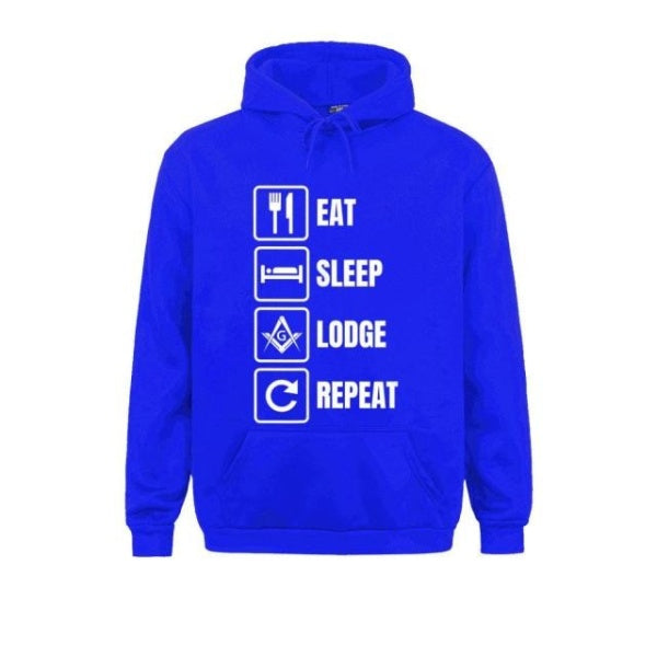 Master Mason Blue Lodge Hoodie - Eat Sleep Lodge Repeat Various Colors