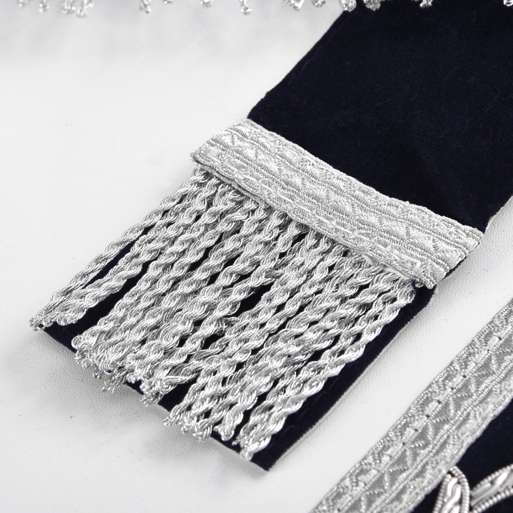 Junior Steward Blue Lodge Officer Apron - Blue With Silver Fringe - Bricks Masons