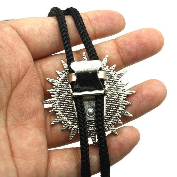 Knights Templar Bolo Tie - Silver & Black - Bricks Masons