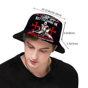 Knights Templar Bucket Hat - Black & Red - Bricks Masons