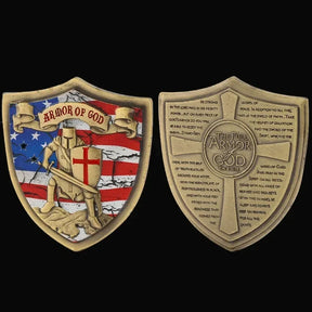 Knights Templar Commandery Coin - US Armor Of God - Bricks Masons