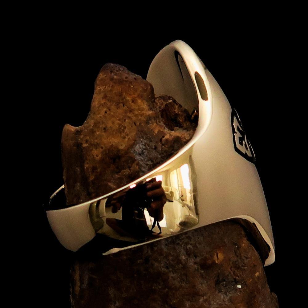 Knights Templar Ring - Gold Polished Cross Brass - Bricks Masons