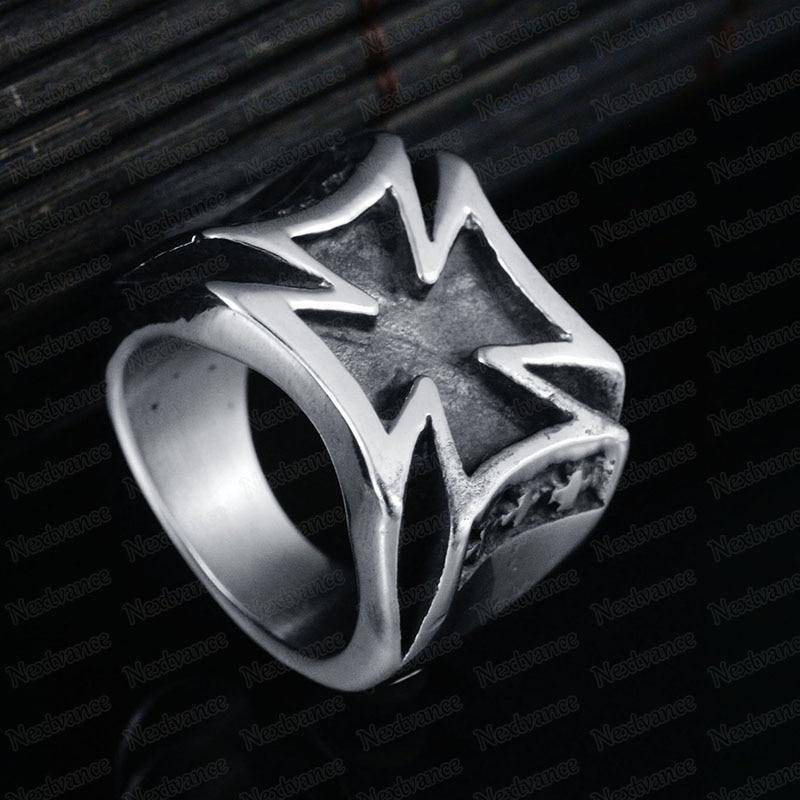 Knights Templar Ring - Vintage Cross Signet - Bricks Masons