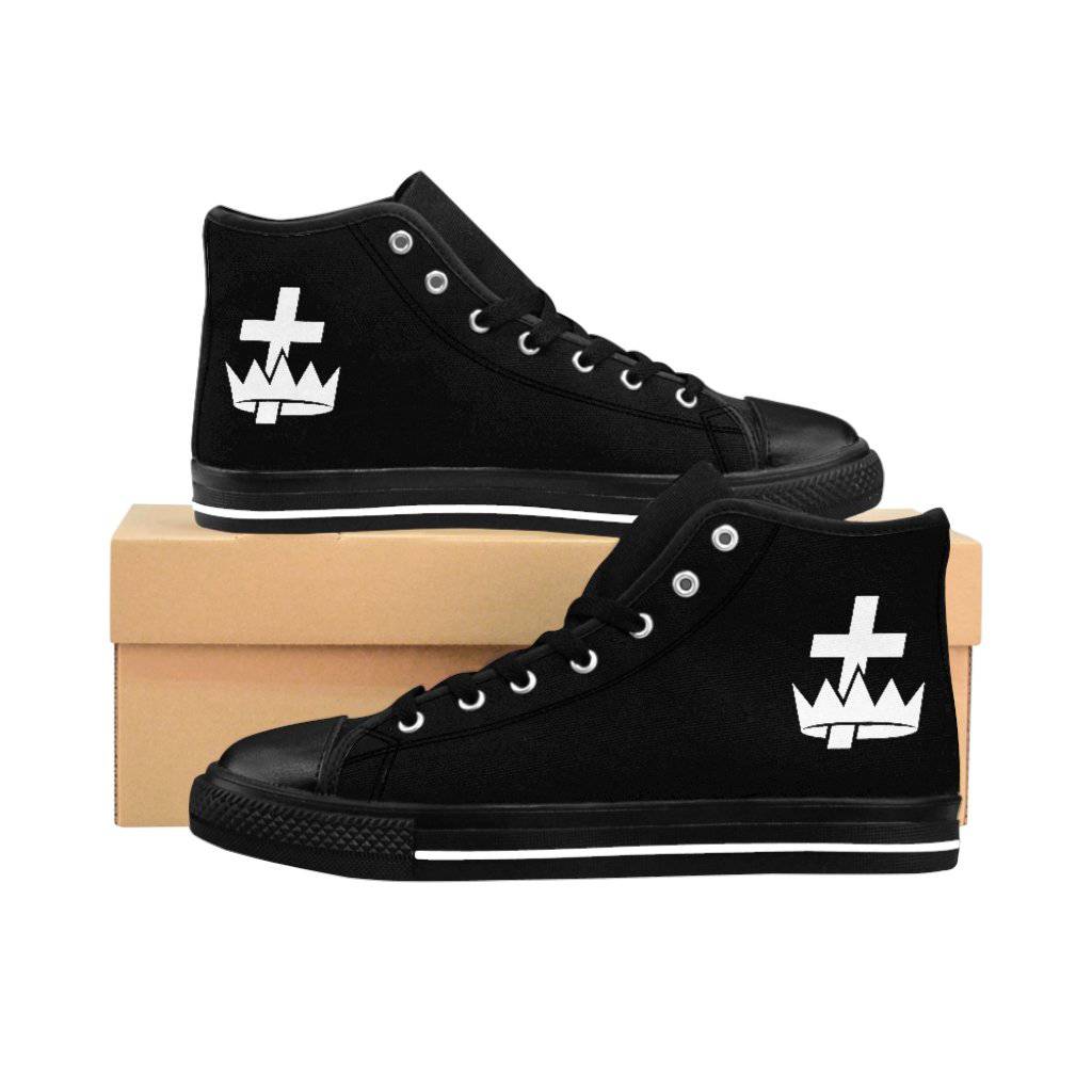 Knights Templar Sneaker - High-top Black & White - Bricks Masons