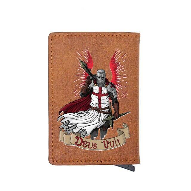 Knights Templar Wallet - Crusader Cross Deus & Credit Card Holder - Bricks Masons