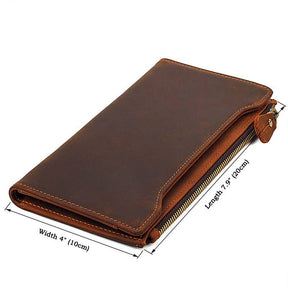 Knights Templar Wallet - Genuine Leather Crusader Cross - Bricks Masons