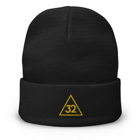 32nd Degree Scottish Rite Beanie - Golden Embroidery