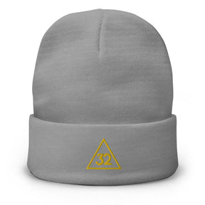 32nd Degree Scottish Rite Beanie - Golden Embroidery