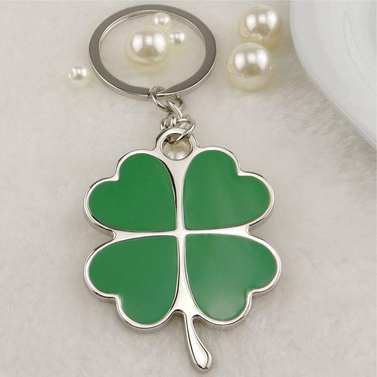 Masonic Green Leaf Keychain - Stainless - Bricks Masons