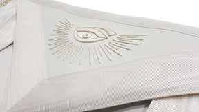 Master Mason Blue Lodge Apron - All White with Tassels & Cords - Bricks Masons