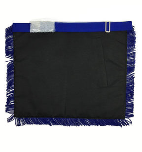 Master Mason Blue Lodge Apron - Blue with Embroidery & Fringe - Bricks Masons
