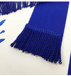 Master Mason Blue Lodge Apron - Navy Blue & White - Bricks Masons