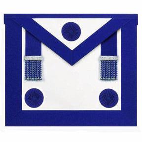 Master Mason Blue Lodge Apron - Royal Blue & Rosettes - Bricks Masons