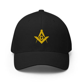 Master Mason Blue Lodge Baseball Cap - Square and Compass G Golden Embroidery - Bricks Masons