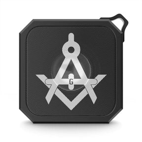 Master Mason Blue Lodge Bluetooth Speaker - Black with Square & Compass G - Bricks Masons