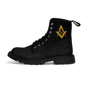 Master Mason Blue Lodge Boot - Black Canvas - Bricks Masons