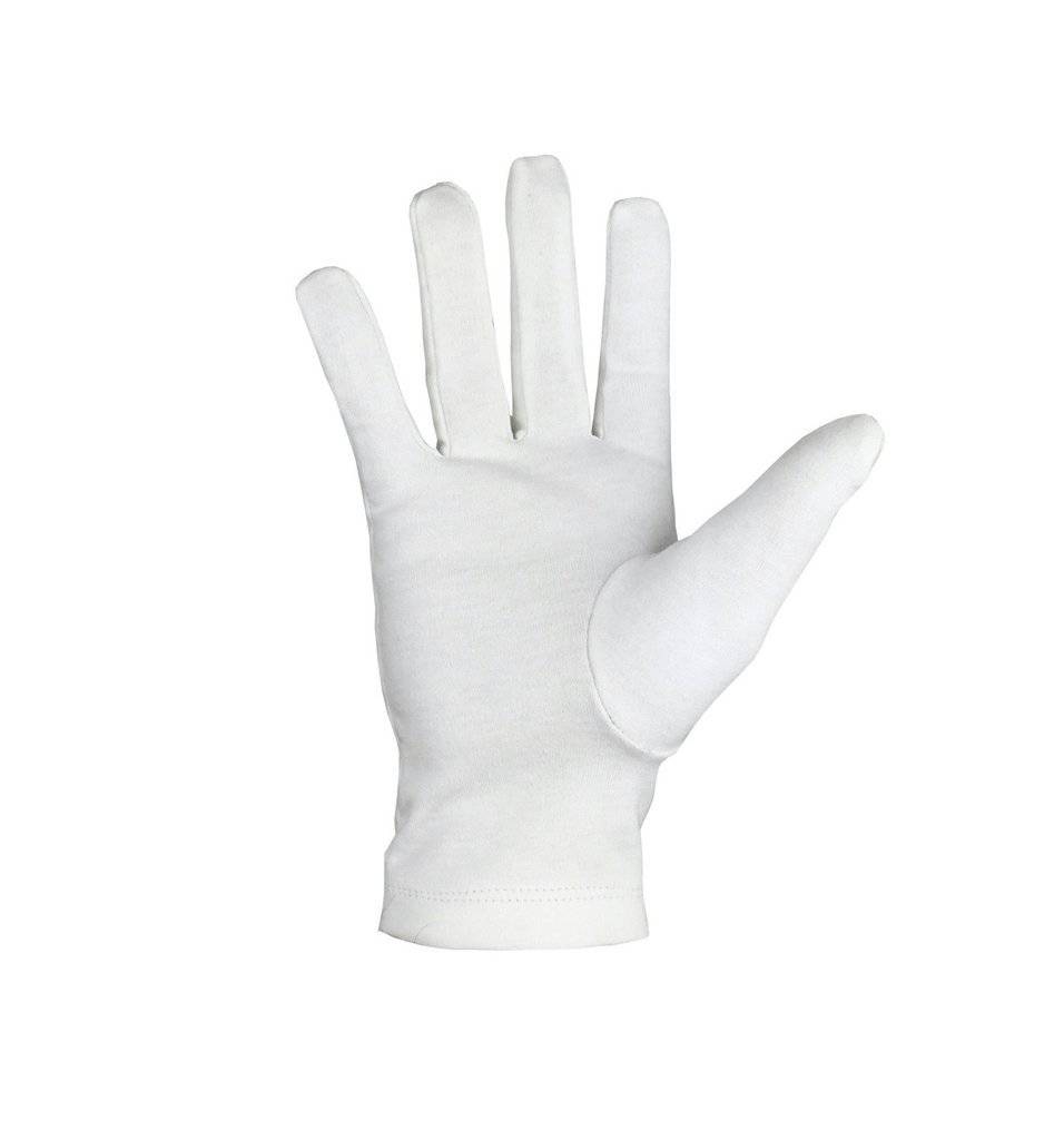 Master Mason Blue Lodge Gloves - All White Cotton Square & Compass G - Bricks Masons