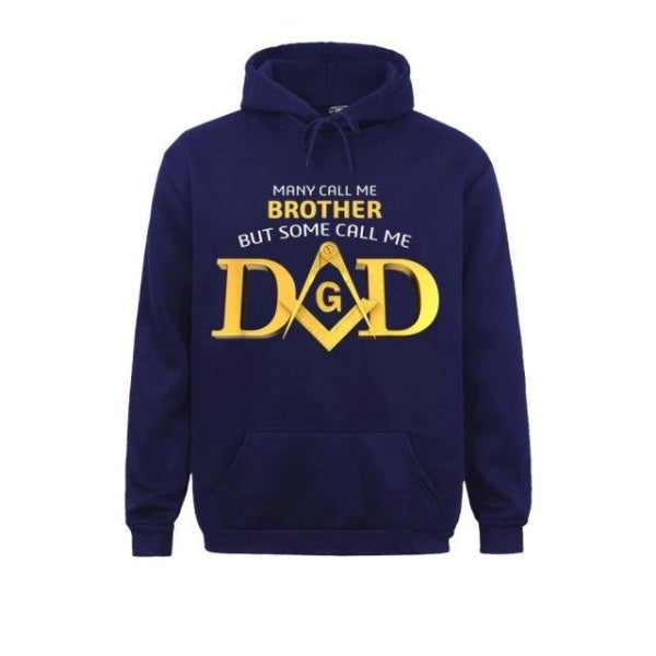 Master Mason Blue Lodge Hoodie - Call Me Dad Square & Compass G (Multiple Colors) - Bricks Masons