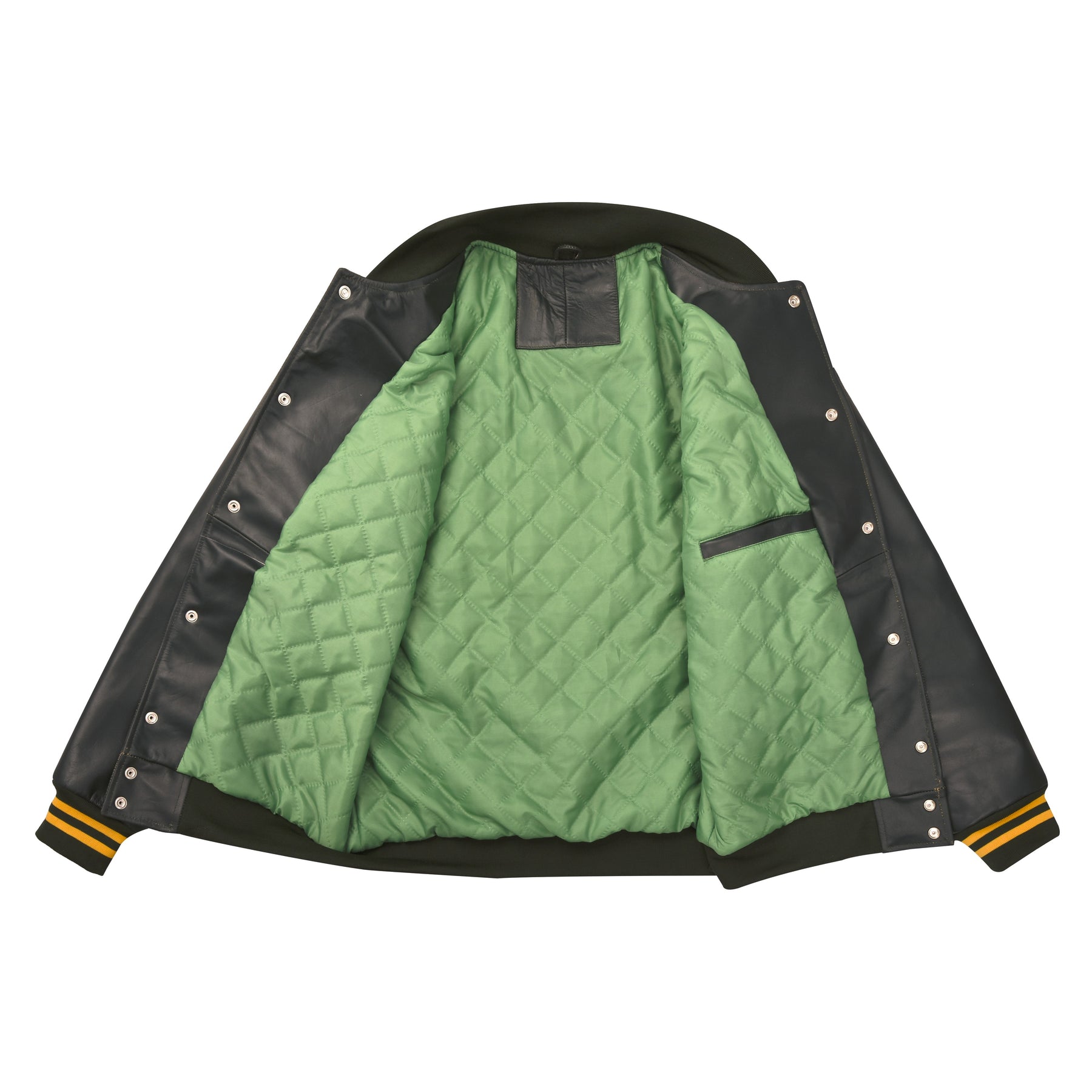 Master Mason Blue Lodge Jacket - Leather With Customizable Gold Embroidery - Bricks Masons