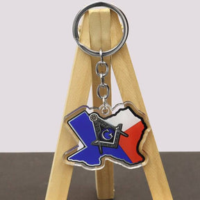 Master Mason Blue Lodge Keychain - Square and Compass G - Bricks Masons