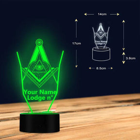 Master Mason Blue Lodge LED Sign - Various Colors - Bricks Masons