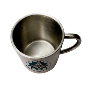 Master Mason Blue Lodge Mug - Stainless Steel Free And Accepted Masons Square & Compass G - Bricks Masons