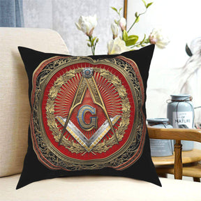 Master Mason Blue Lodge Pillowcase - Compass & Square G Vintage - Bricks Masons