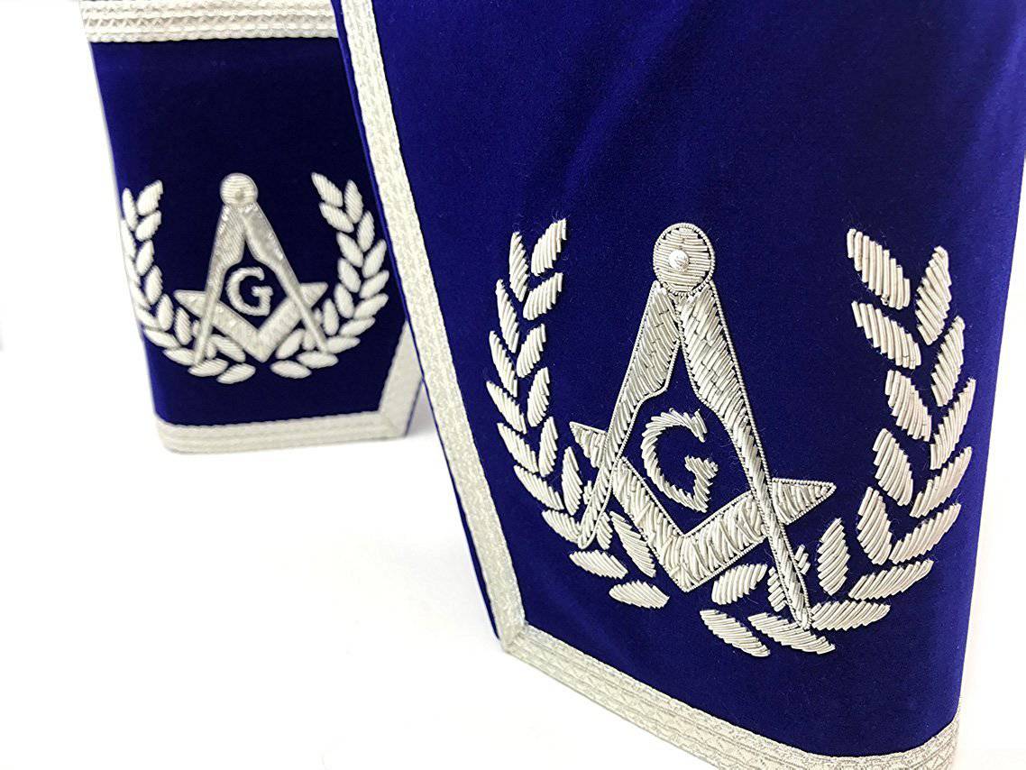 Master Mason Blue Lodge Regalia Set - Hand Embroidery - Bricks Masons