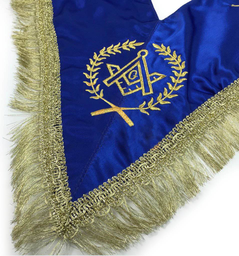 Master Mason Blue Lodge Regalia Set - Royal Blue & Gold Satin - Bricks Masons
