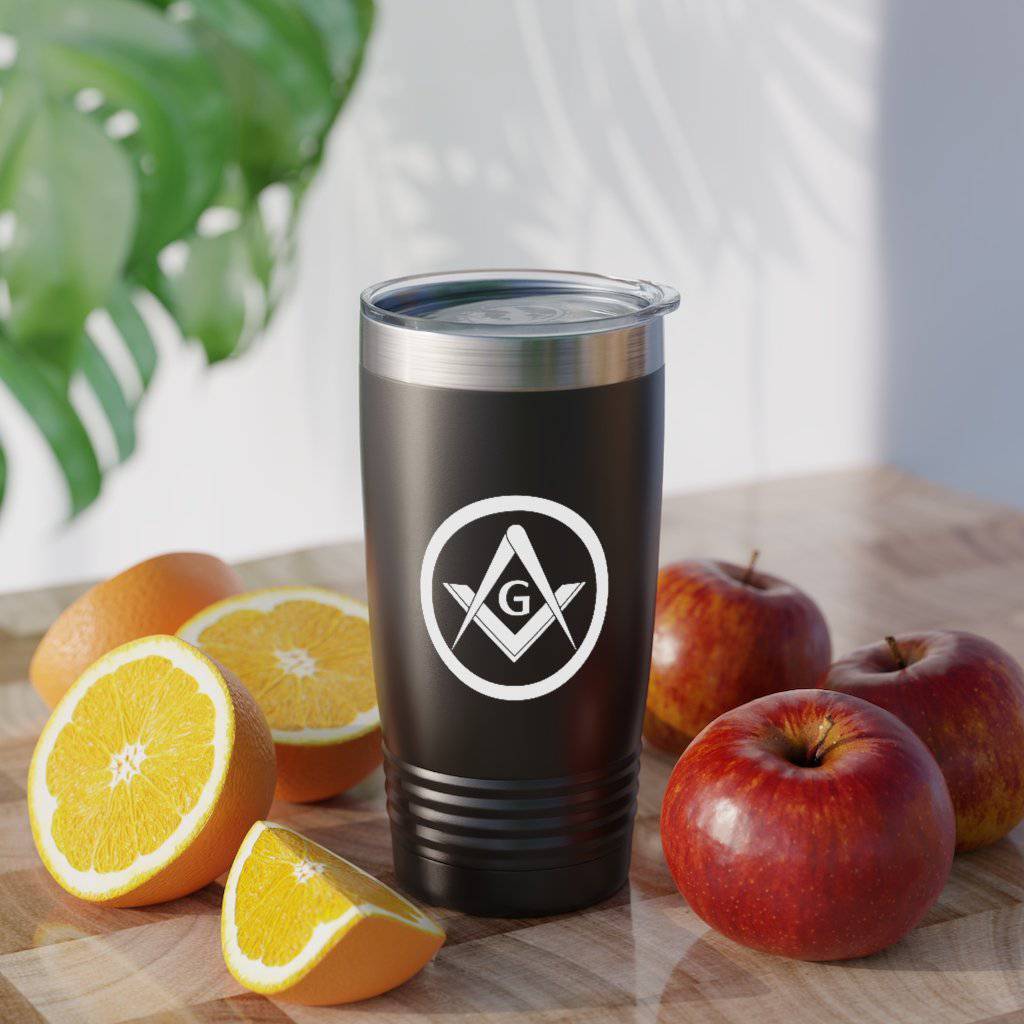 Master Mason Blue Lodge Ringneck Tumbler - 20oz Square & Compass G - Bricks Masons