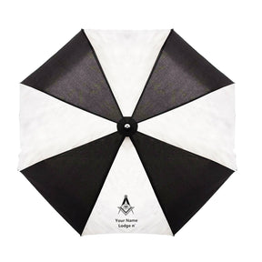 Master Mason Blue Lodge Umbrella - Three Folding Windproof - Bricks Masons