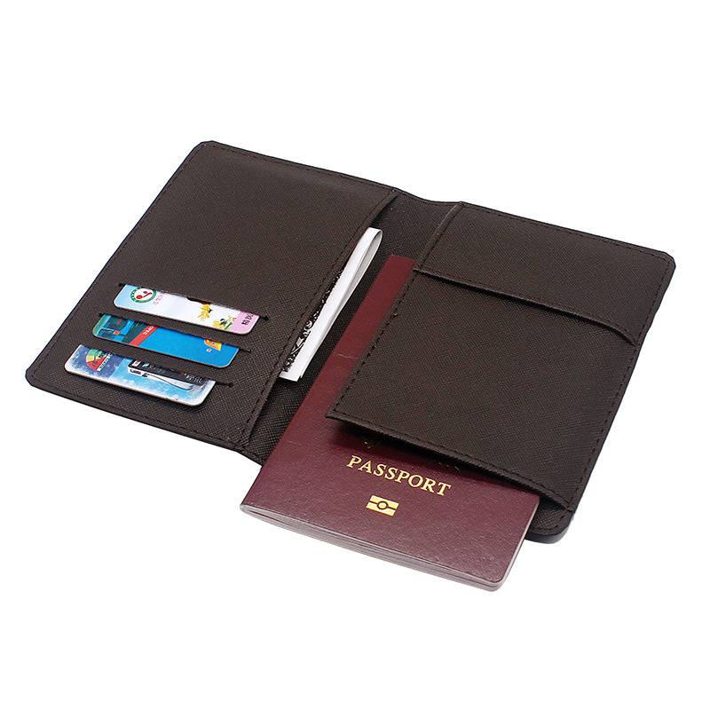 Master Mason Blue Lodge Wallet - The Pursuit Of Knowledge PU Leather Passport & Credit Card Holder Black/Brown - Bricks Masons