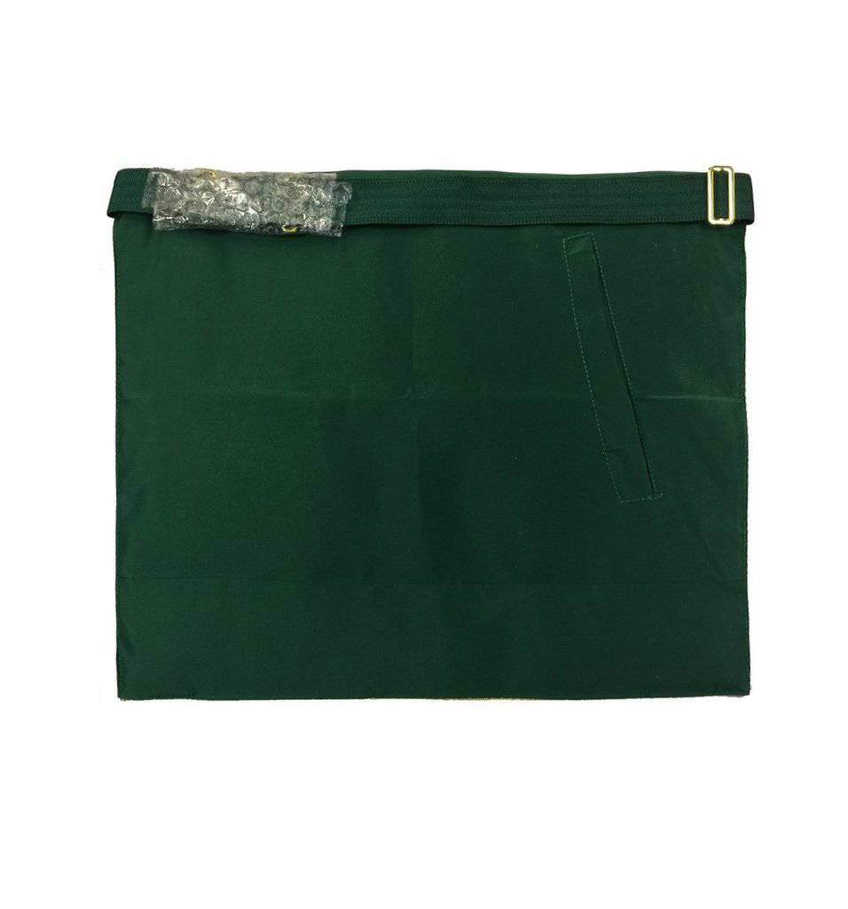 Master Mason Craft Scottish Regulation Apron - Green & Brown - Bricks Masons