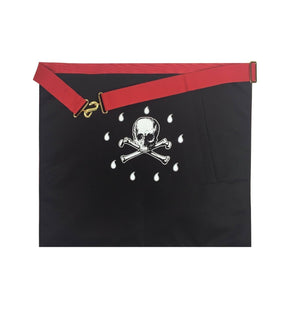 Master Mason Scottish Rite Apron - Red & White Moire - Bricks Masons
