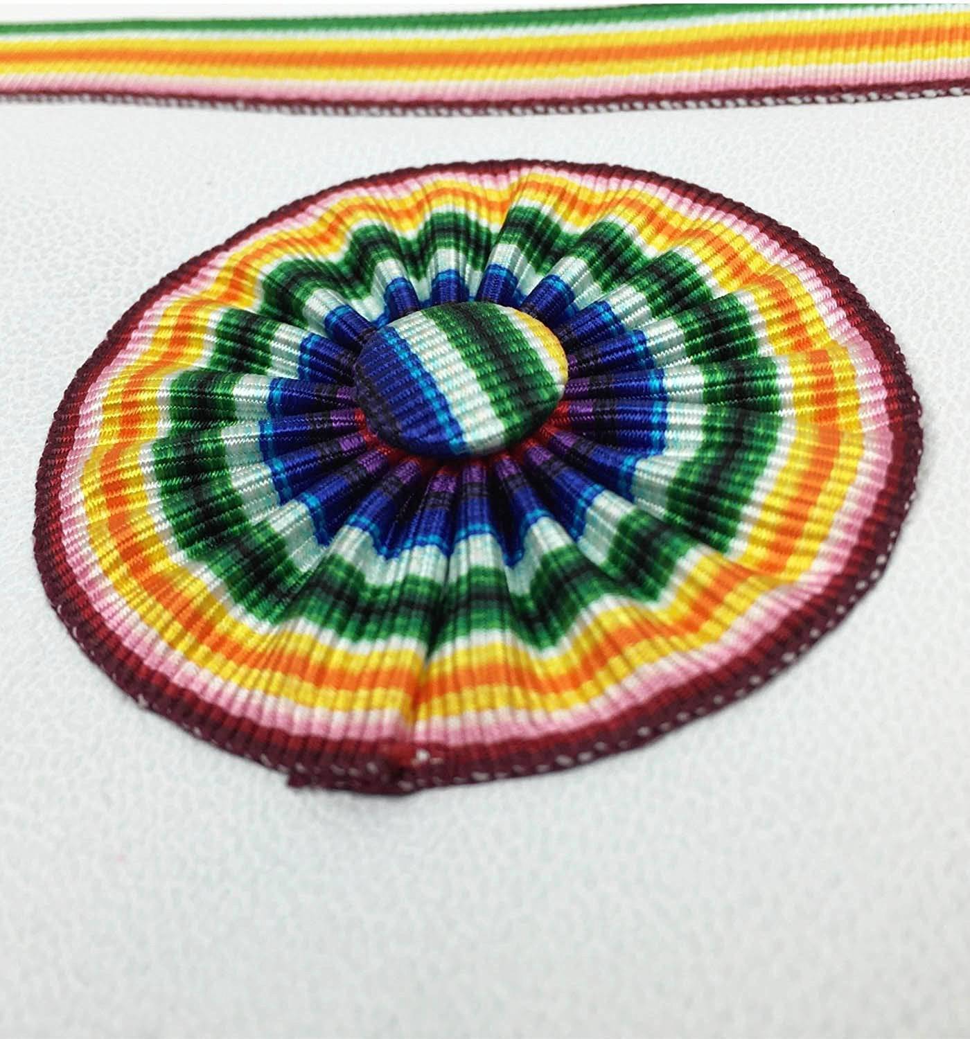 Member Royal Ark Mariner AMD Apron - Multi colour with Three Rosettes - Bricks Masons