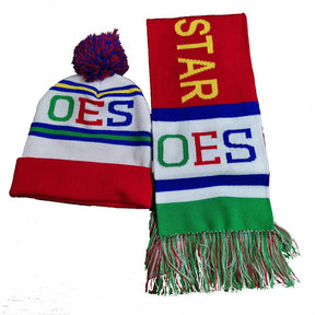 OES Beanie - Knit Warm Pompom and Scarf - Bricks Masons