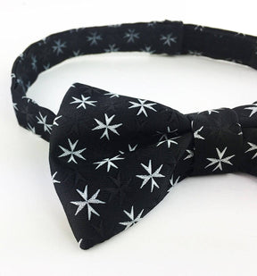 Order of Malta Commandery Bow Tie - Black Silk - Bricks Masons