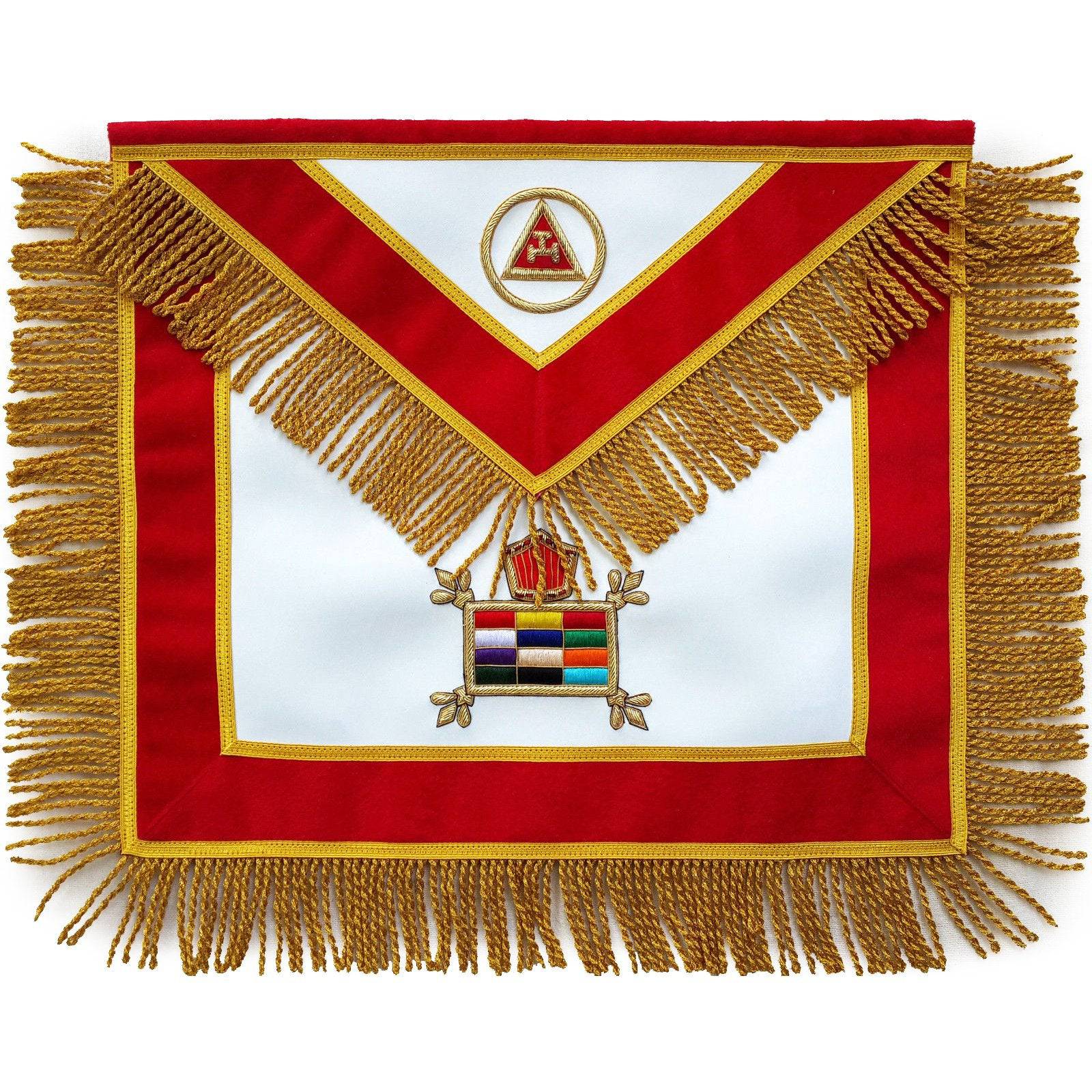 Past High Priest Royal Arch Chapter Apron - Red Velvet - Bricks Masons