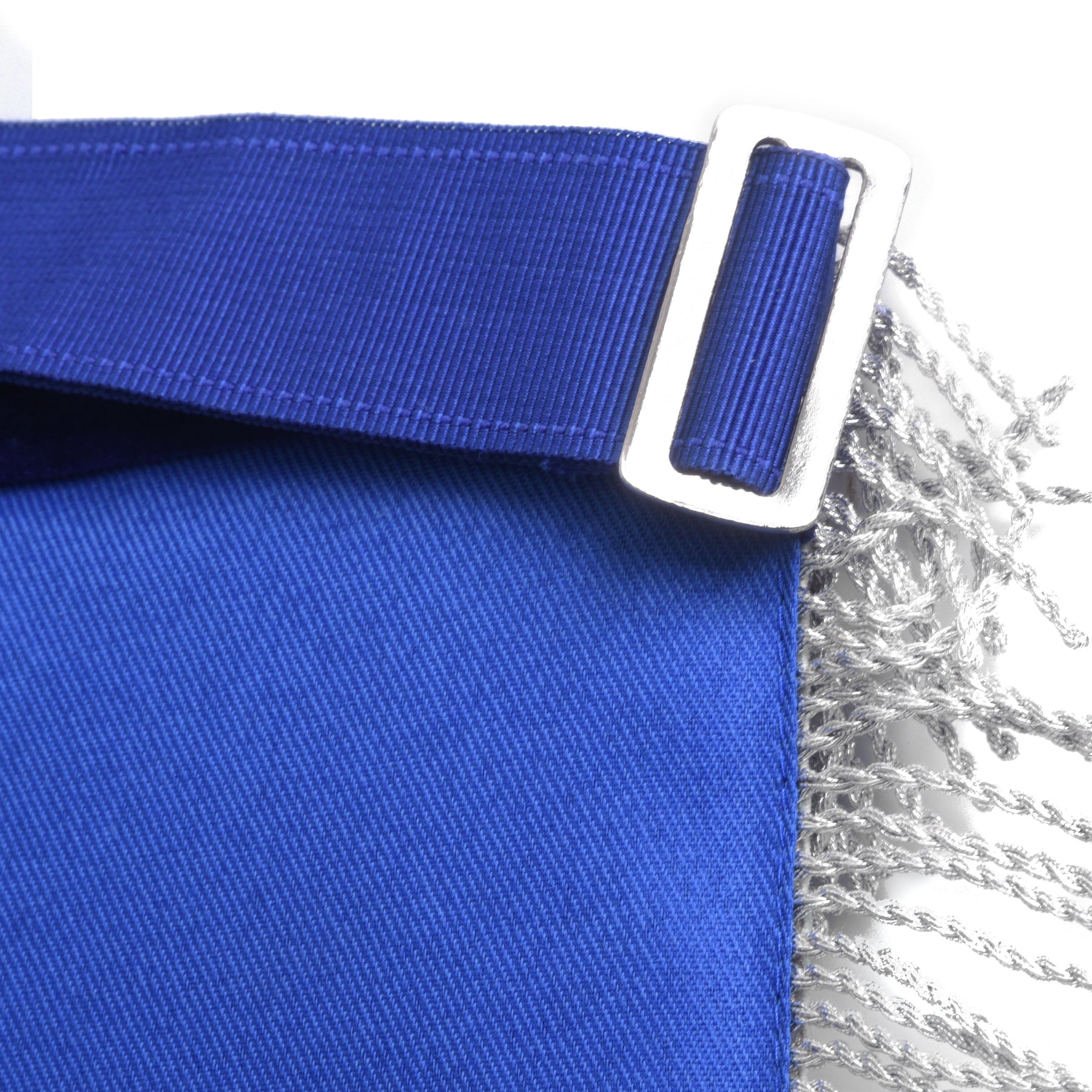 Past Master Blue Lodge California Regulation Apron - Blue & Gold Hand Embroidery Bullion With Pillars - Bricks Masons