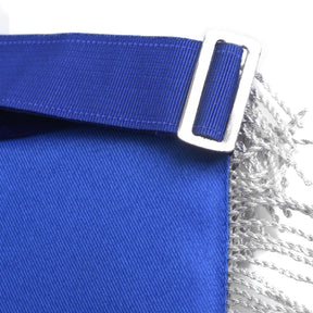 Past Master Blue Lodge California Regulation Apron - Blue & Gold Hand Embroidery Bullion With Pillars - Bricks Masons