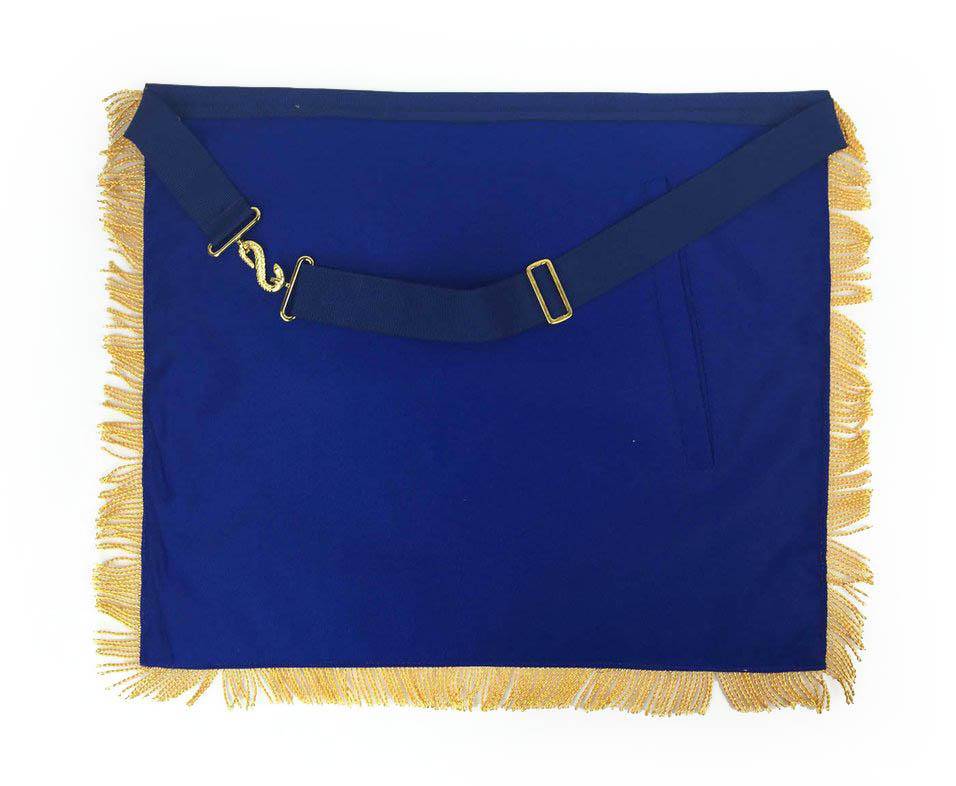 Past Master Blue Lodge Apron - Gold Sun & Vinework - Bricks Masons