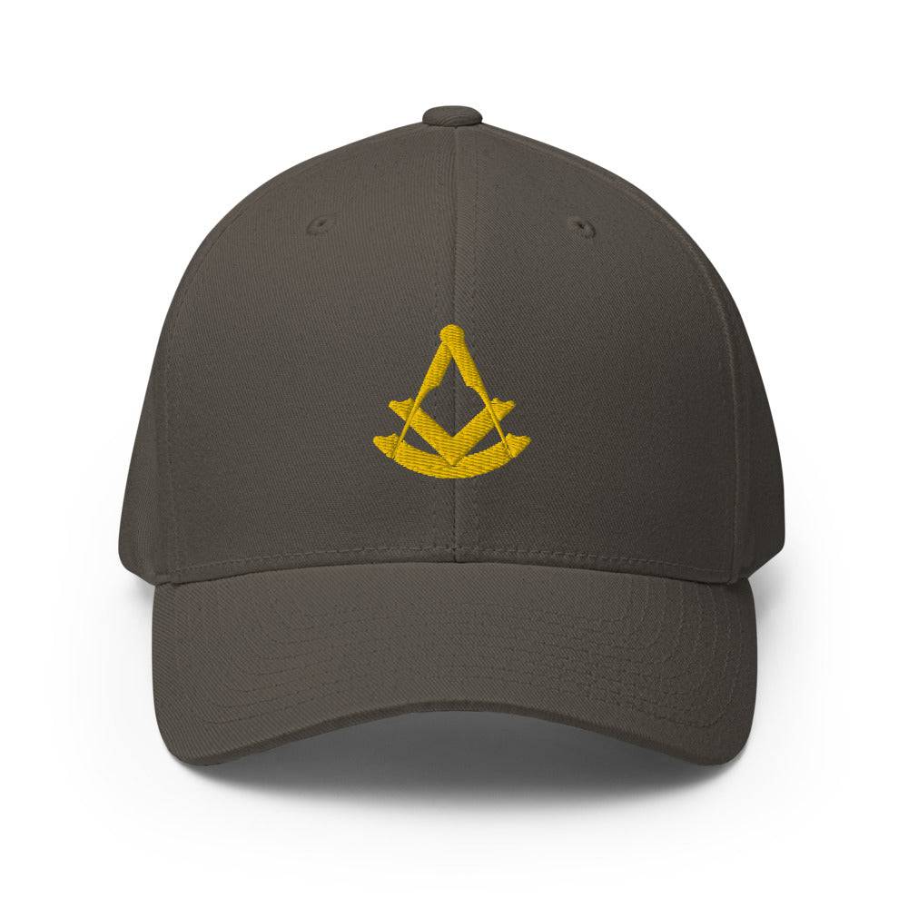 Past Master Blue Lodge Baseball Cap - Golden Embroidery - Bricks Masons