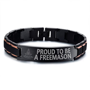 Past Master Blue Lodge California Regulation Bracelet - Stainless Steel - Bricks Masons