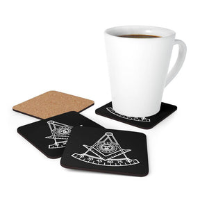 Past Master Blue Lodge Coaster - Black & White - Bricks Masons