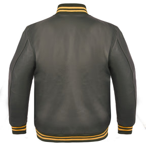 Past Master Blue Lodge Jacket - Leather With Customizable Gold Embroidery - Bricks Masons