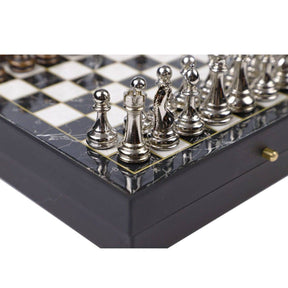 Personalized Marble Plated 20cm(7.87") Luxury Wood Chess Set - Bricks Masons