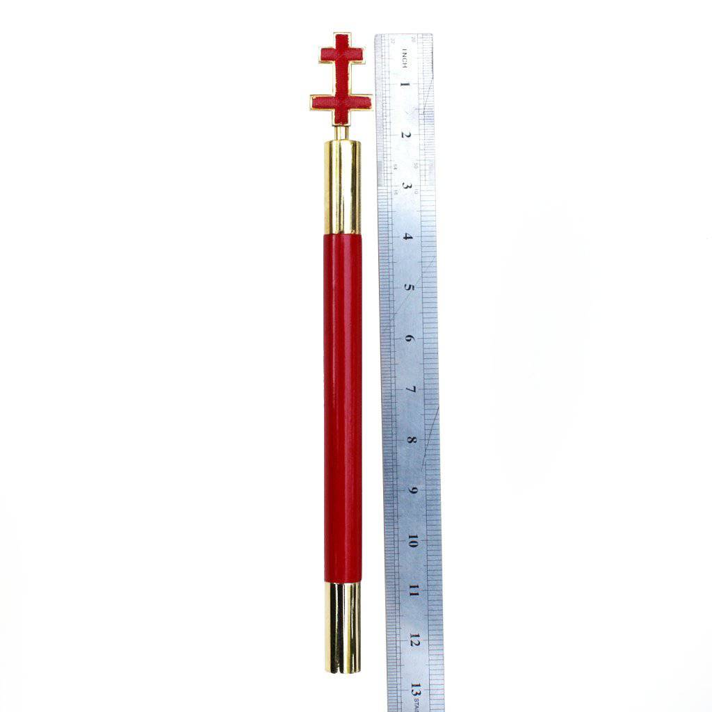 Preceptor Knights Templar Baton - Red Color - Bricks Masons